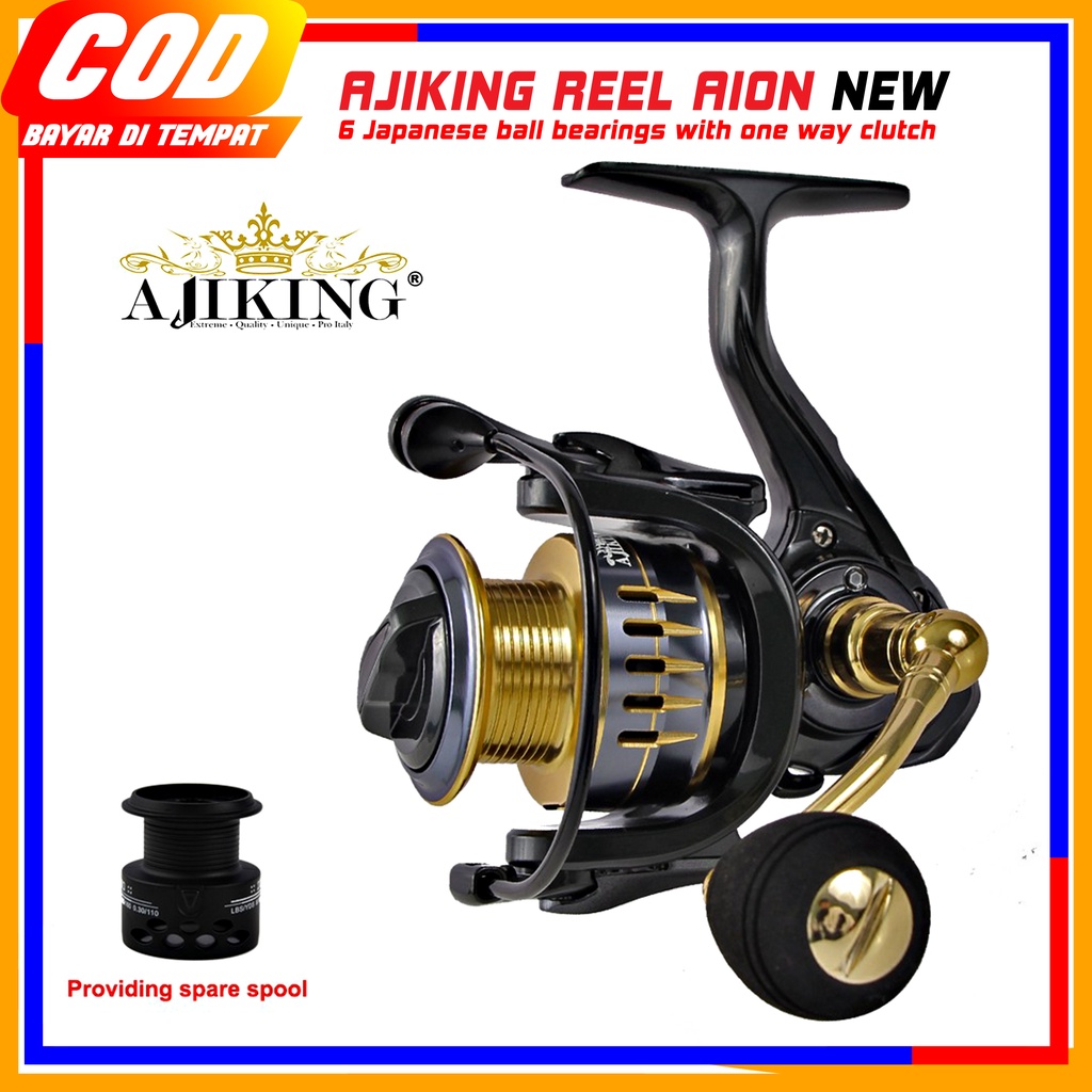 REEL PANCING AJIKING REEL AION AI 6+1BB  ALUMINIM SPOOL & HANDLE