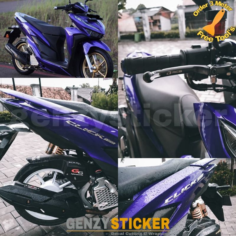 stiker skotlet ungu candy glosy sticker ungu metalik glossy dark purple