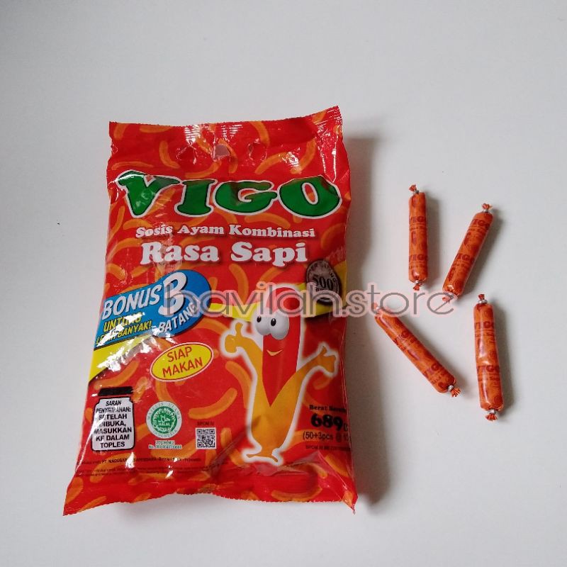 

Vigo Sosis Ayam dan Sapi 1 Pack isi 53pcs