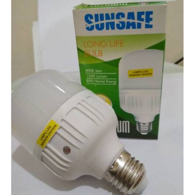 Lampu sensor cahaya 15watt led bohlam termurah
