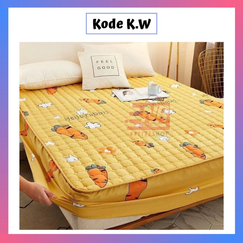 Sprei Waterproof / Sprei Waterproof Uk180x200cm / Sprei Waterproof Import / Sprei Anti Ompol / Sprei Anti Air-Kuning - Wortel