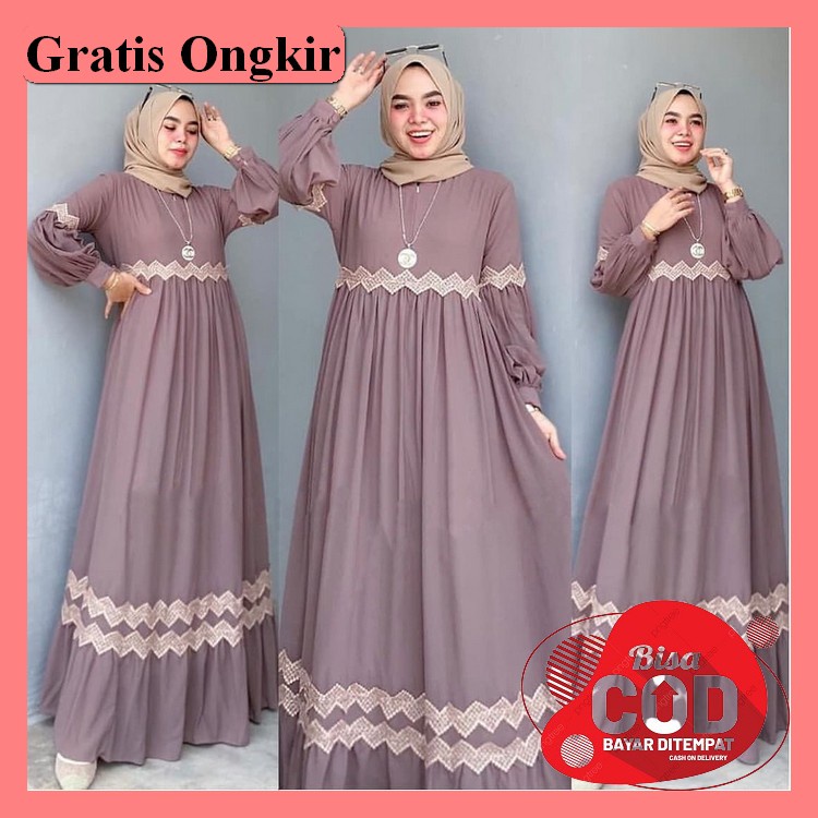 Baju Gamis Terbaru 2024 Model Terbaru Gsmis Cewek Wanita Dres Syari Bju Muslimah Baju Muslim Elegan 
