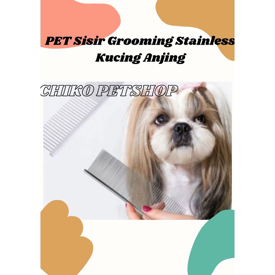 Sisir stinless sisir stenlis untuk anjing dan kucing dll