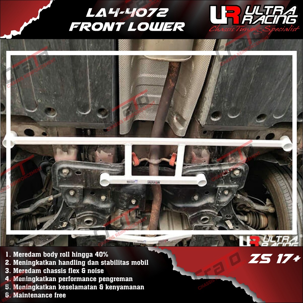 Aksesoris Stabiliser ULTRA RACING Safety Bar - Front Lower 4 Points - MG ZS 17+ - LA4-4072 - Origina