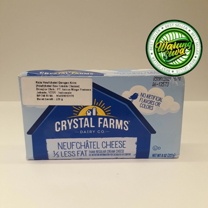 

crystal farms neufchathel cheese 226gr