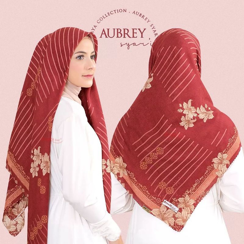 Segiempat motif Syar'i Aubrey Syari Azzura Scarf segiempat jumbo Motif 5