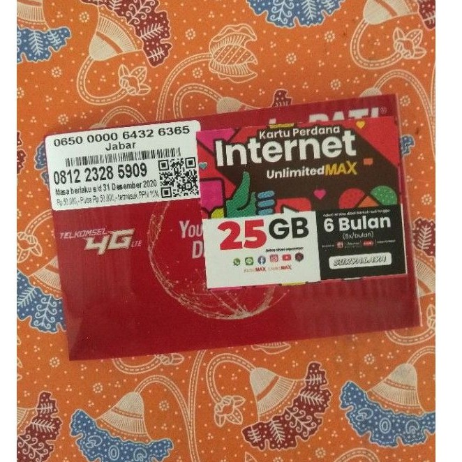 KARTU TELKOMSEL 25GB UNLIMITED MAX YOUTUBE