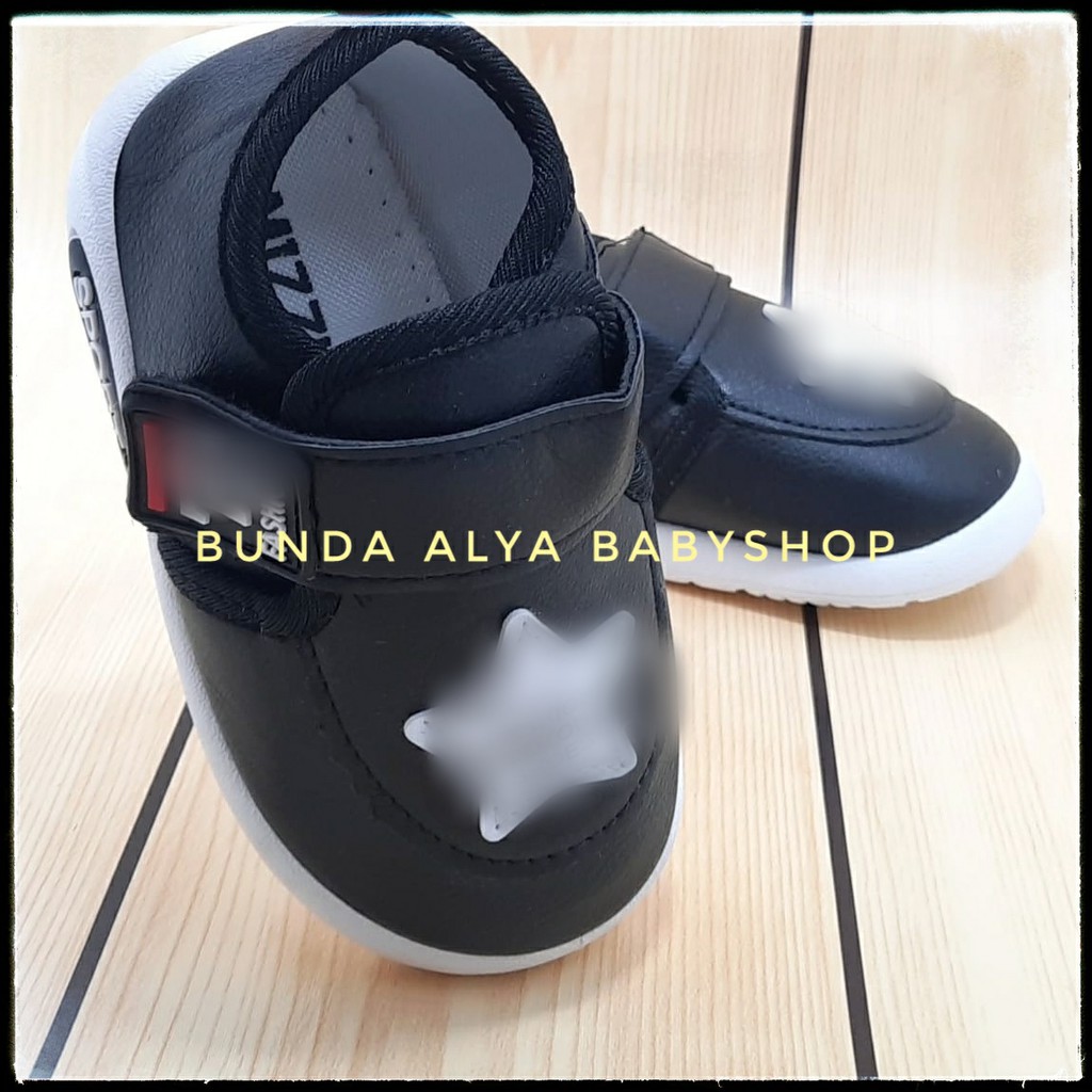 Sepatu Anak Laki Laki IMPORT Usia 6 bulan 1 Tahun HITAM - Sepatu Anak Cowok Belajar Jalan Empuk Lentur Size 16 - 19