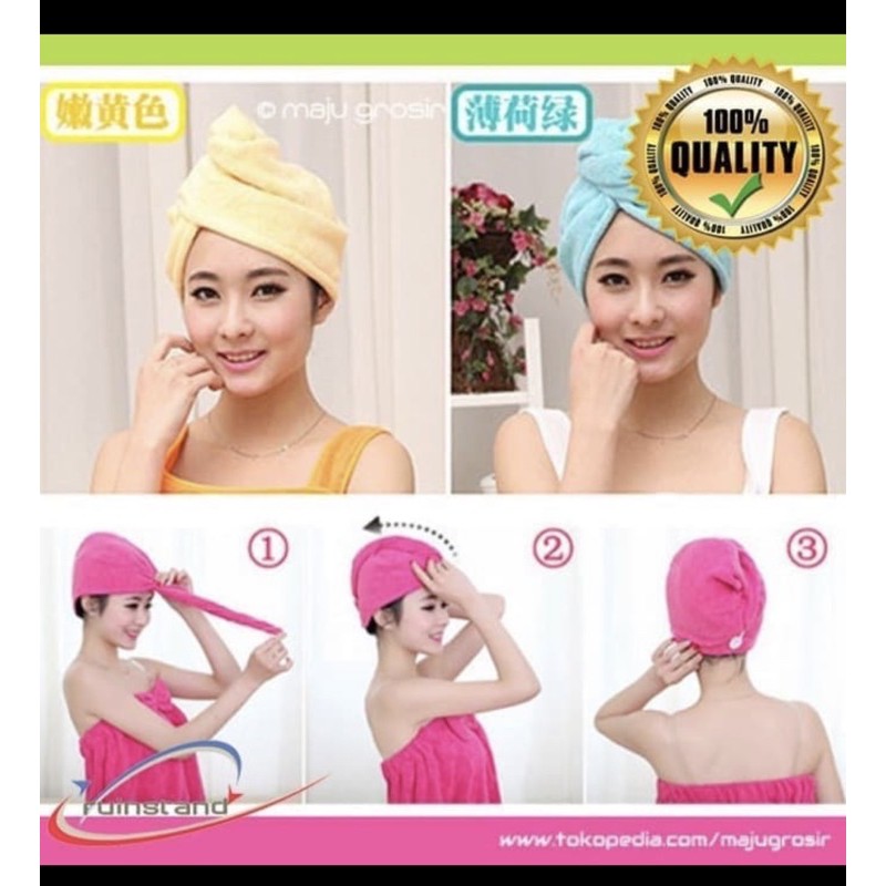 HAIR TOWEL Super Absorbent Handuk Rambut Daya Serap Tinggi 0613