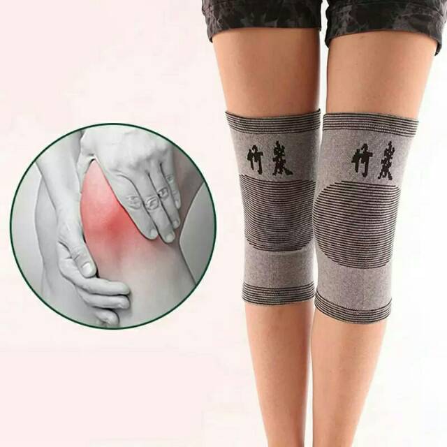 Jual Knee Support Natural Bamboo Charcoal Decker Deker Pelindung Lutut ...