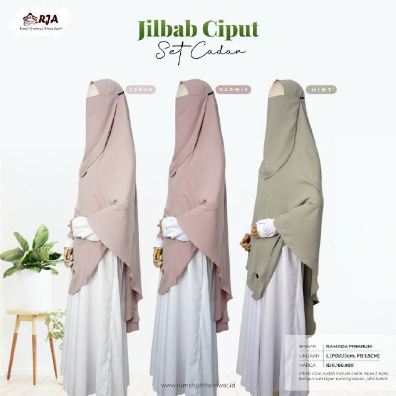 jilbab ciput set cadar