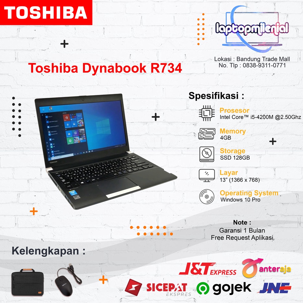 Laptop Murah Original Ultrabook Core i3 / i5 Ram 4GB / 8GB HDD 500GB / SSD 256GB 14