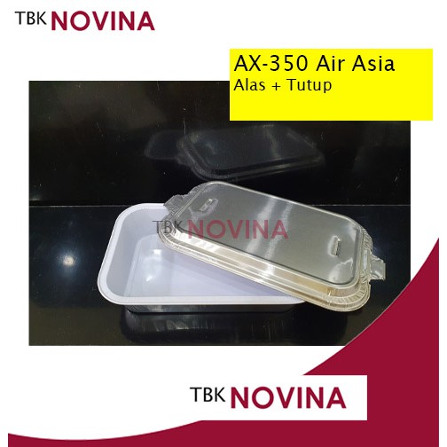 AX-350 ALUMINIUM FOIL KOTAK WADAH CUP KOTAK MENTAI MACARONI SPAGHETI LASAGNA PASTEL TUTUP