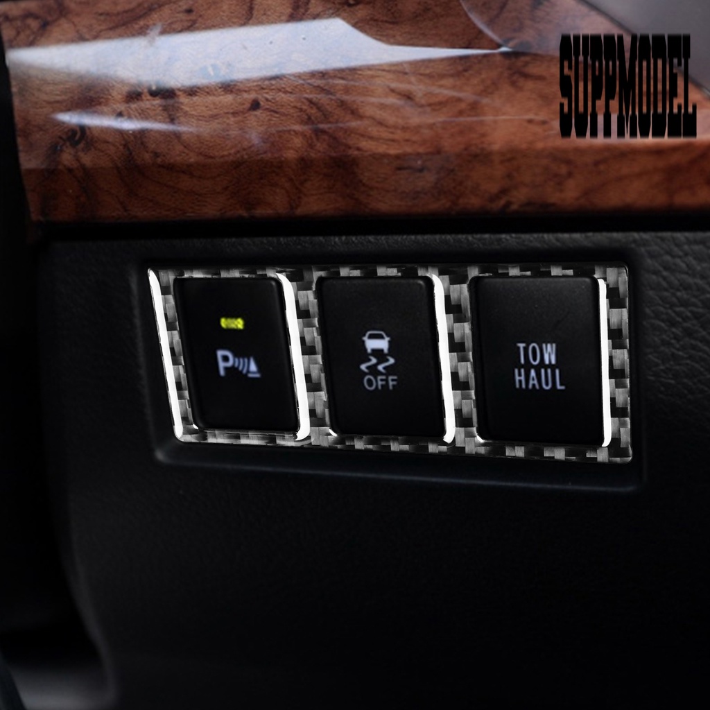 Suppmodelx &lt; Sticker Dekorasi Panel Switch Interior Mobil Toyota Tundra 2014-2018 Bahan Serat Karbon Tahan Air