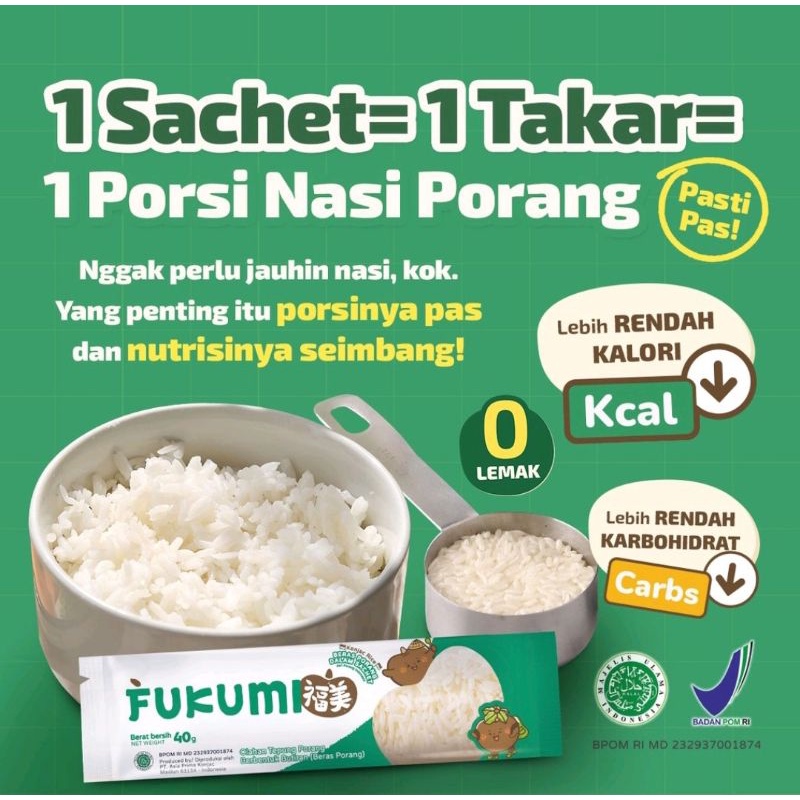 Jual FUKUMI Beras Diet Sehat / Beras Porang / Beras Shirataki / Beras ...