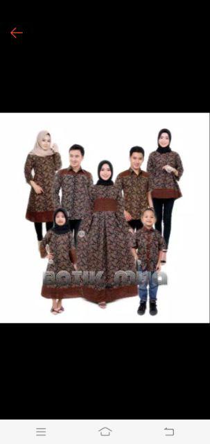 Batik Couple Keluarga Sania Ruffle Ori Ndoro Jowi Dnt