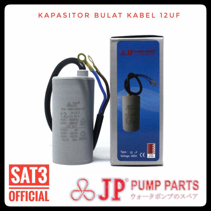 JP kapasitor bulat kapasitor kabel 12uf 450V