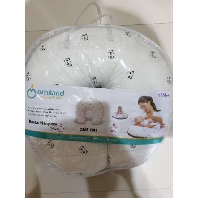 Omiland Nursing Pillow Bantal Menyusui + Free Bantal Lengan Peang Panda Series - OWB 1141