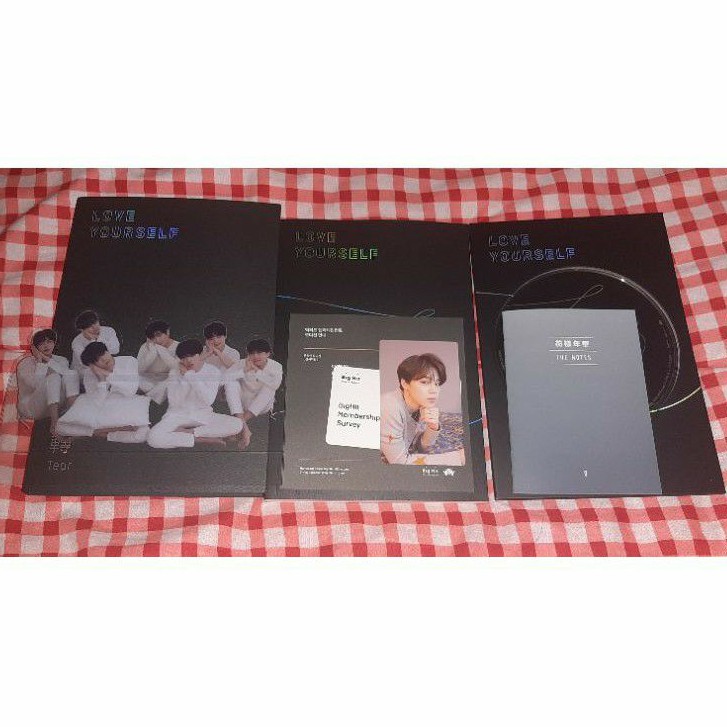UNSEALED BTS TEAR O R VERSION PC PHOTOCARD JIMIN SUGA YOONGI JHOPE