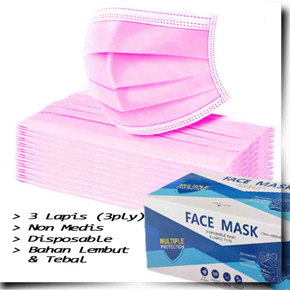 Mkids - Masker Disposable / Surgical Mask / Face Mask 3Ply Non-Medis  Masker Kain SCUBA