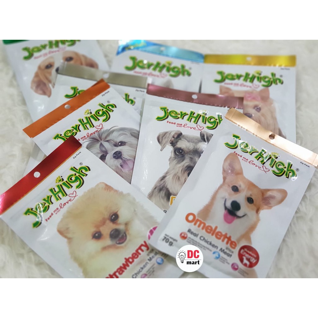 Terlaris Jerhigh 70 Gr Blueberry / Strawberry / Banana / Carrot / Spinach / Beef