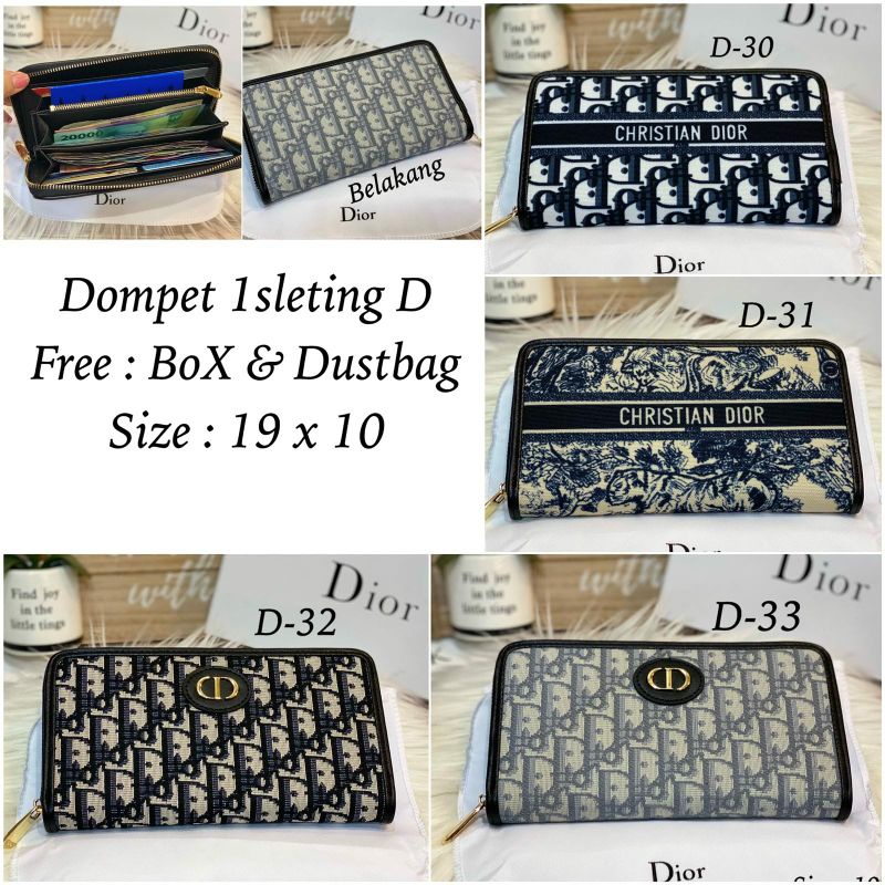 New Dompet Long Zipper Motiff Free Box Importt Semprem