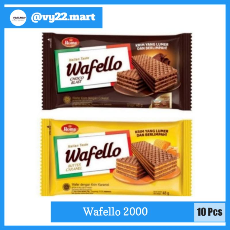 

Wafello Wafer Enak ecer 2000 1Pak=10Pcs Wafer Italian Taste