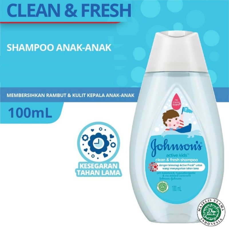 Johnsons Baby Active Kids Clean &amp; Fresh Shampoo - 100 ml