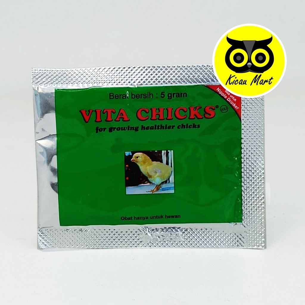 VITACHICKS OBAT PERTUMBUHAN ANAK AYAM VITA CHICK VITA CHICKS 5 GRAM MEDION VITAMIN PERKEMBANGAN ANAK UNGGAS AYAM BURUNG BEBEK