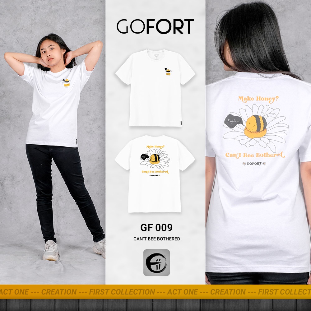 GOFORT KAOS WANITA Distro TShirt Lengan Pendek 100% Katun 24S CREATION