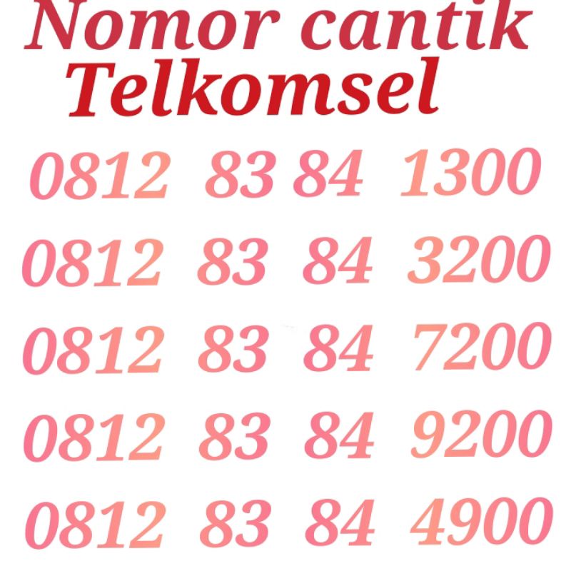 Nomor Cantik Simpati / nomer cantik simpati / nomor simpati cantik /nomer simpati cantik / nomor can