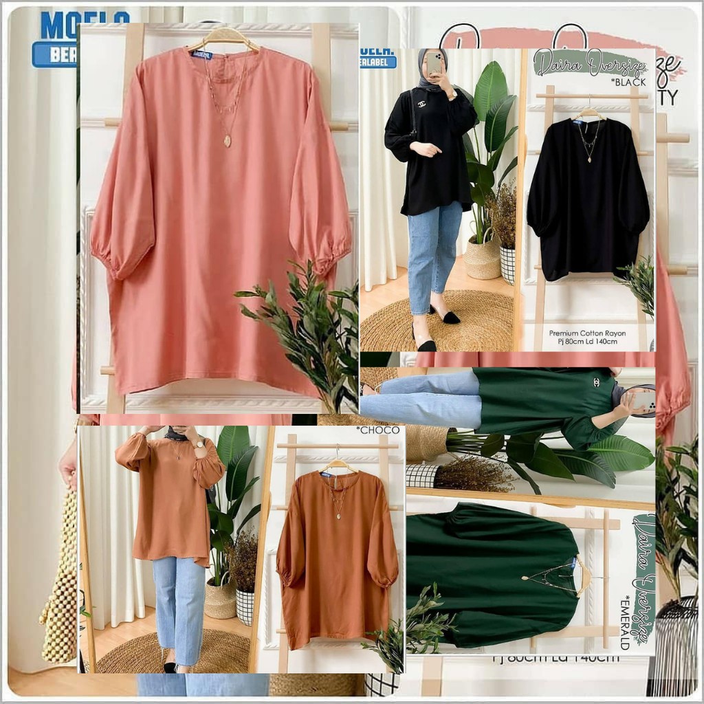 Daira Blouse | Atasan Wanita Jumbo LD 140 | Blouse Jumbo Wanita Korea | Blouse Jumbo Terbaru Murah