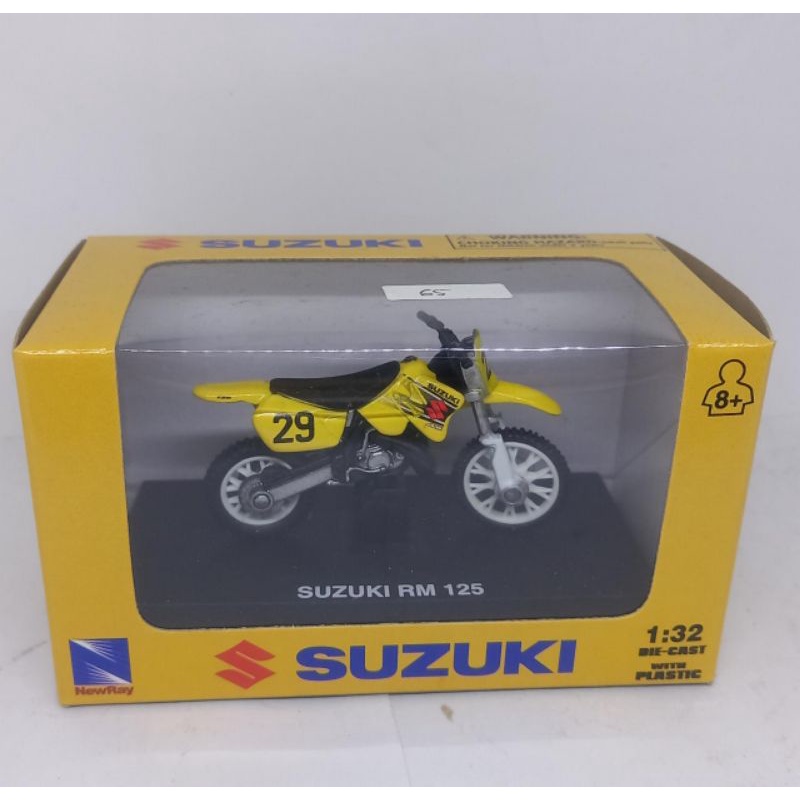 Diecast Miniatur Motor motoCross Trail Suzuki RM 125 off road