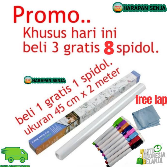 

[[BISA COD]] Whiteboard sticker wall sticker papan tulis untuk kantor belajar anak