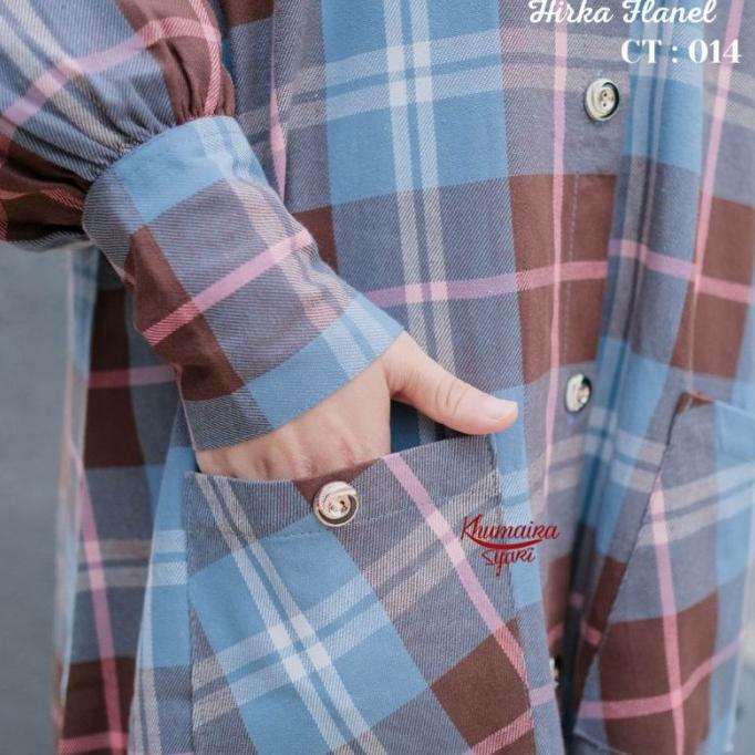 TERMURAH LARIS HIRKA FLANEL LONGC CARDI FLANEL BY KHUMAIRA SYARI