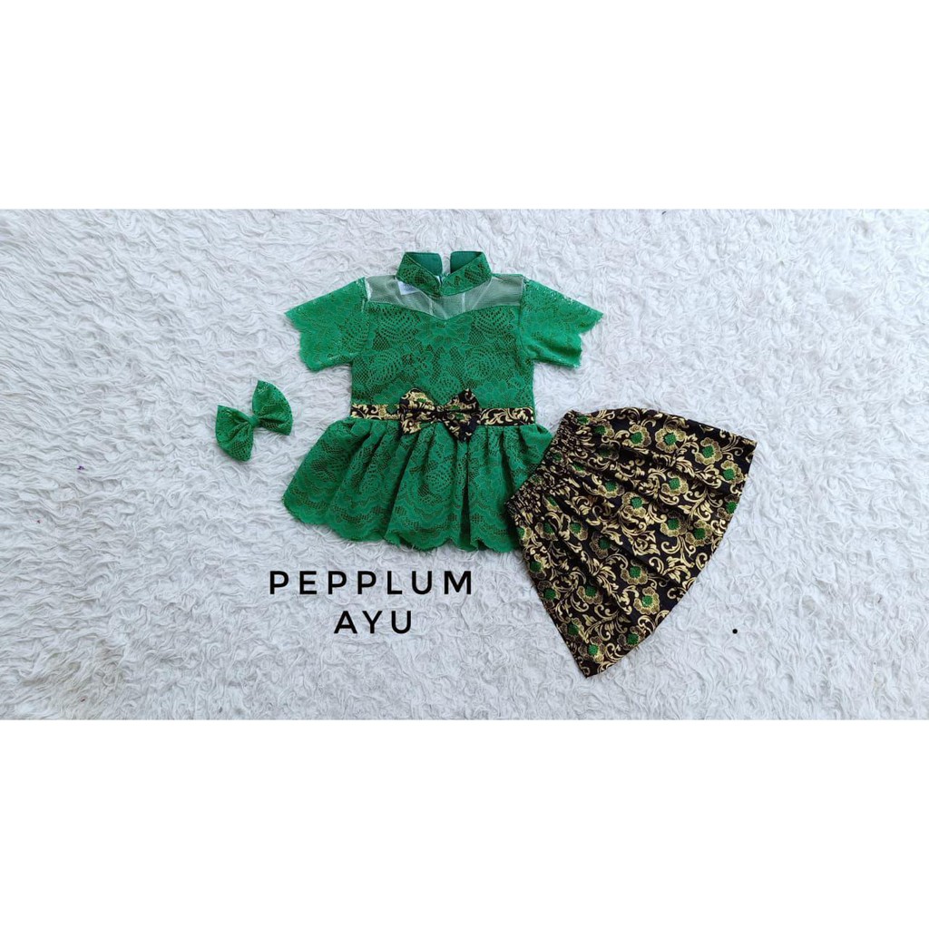 Kebaya Pepplum Ayu | Azzafran for Mommy | Setelan Anak perempuan | Kebaya anak perempuan |Setelan De