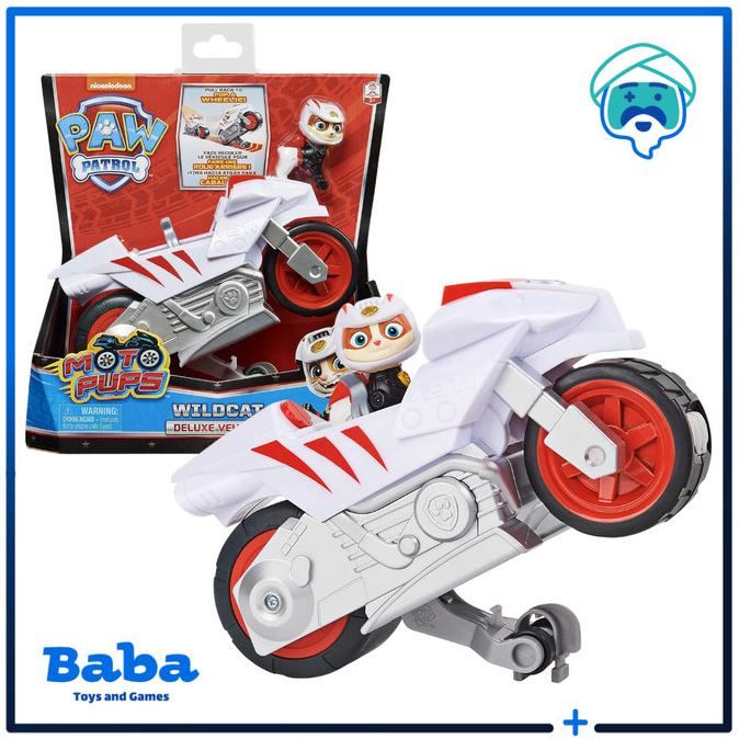 Paw Patrol Moto Pups Wild Cat Deluxe Pull Back Motorcycle Vehicle