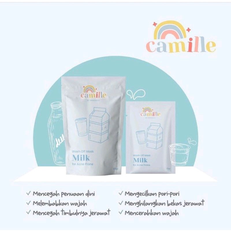 CAMILLE BEAUTE BPOM MASKER ORGANIK BY NADSHAVV (READY STOK)-Milk