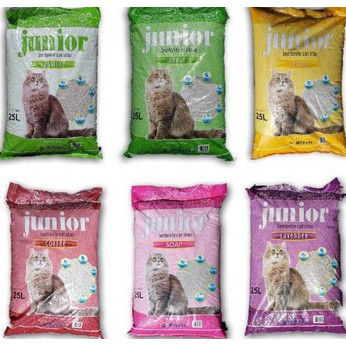 JUNIOR CAT LITTER/PASIR KUCING WANGI GUMPAL 25L (KHUSUS GOJEK)