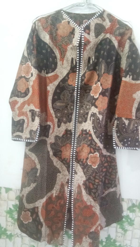 Tunik Batik Zipper Shibori Jumputan Terbaru Size S_3l /hrb026 Yelbor