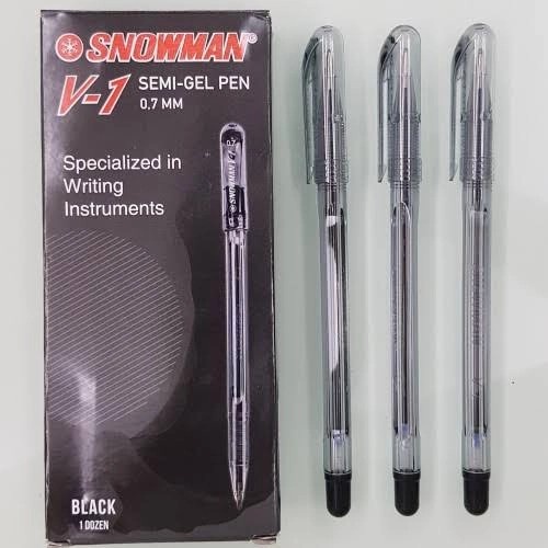 PULPEN BOLPEN PEN BALL PEN SEMI GEL PENA SNOWMAN PULPEN V1 0.7