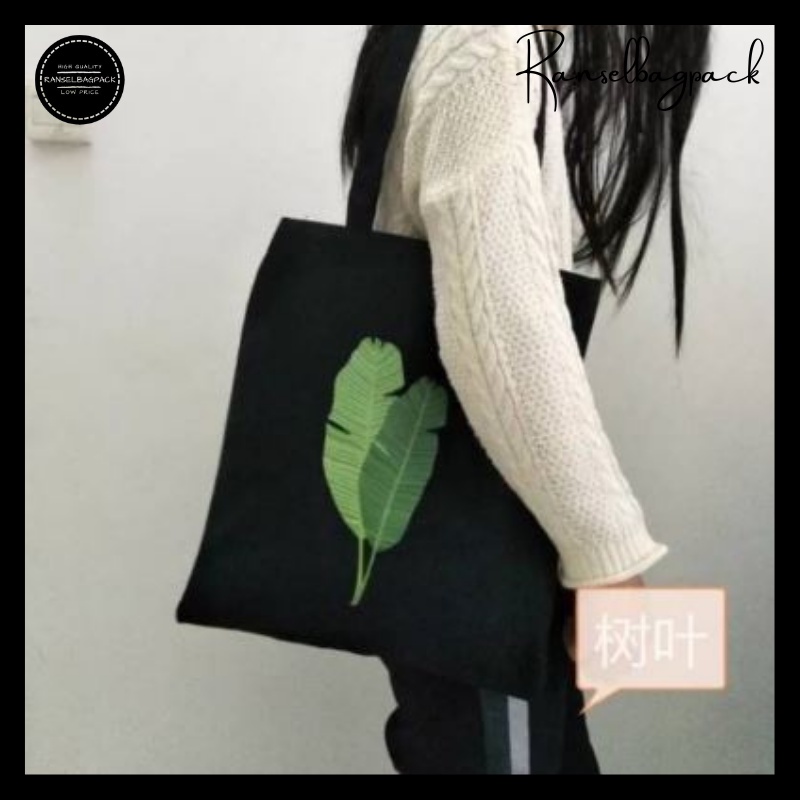 Tote Bag Sablon Resleting Tas Bahu Model Kekinian Stylish Tote Bag Perempuan Wanita Cewek