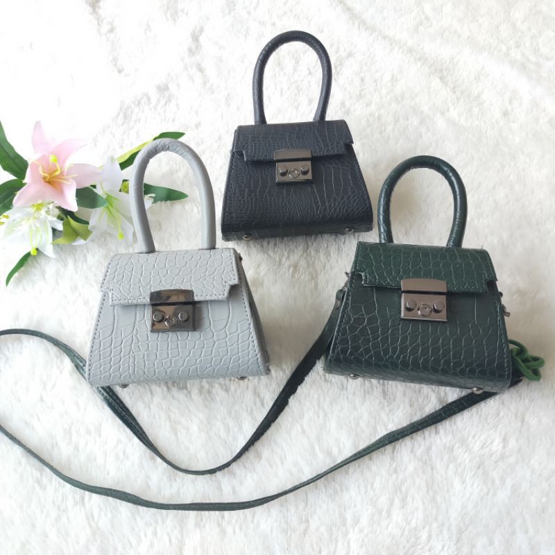 Mini Bag Croco Magnolia