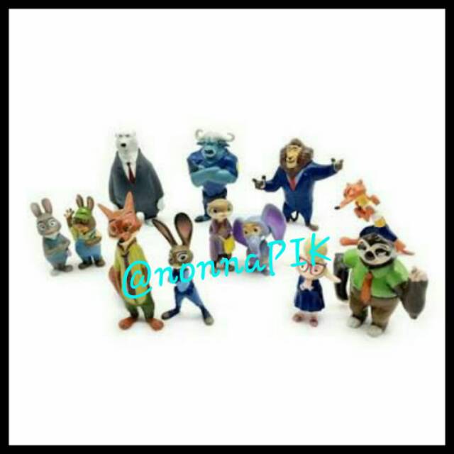 Figur Figurine - Pajangan Miniatur Set  Mile - Yokai - Sheriff Calie - Zootopia - Minecraft