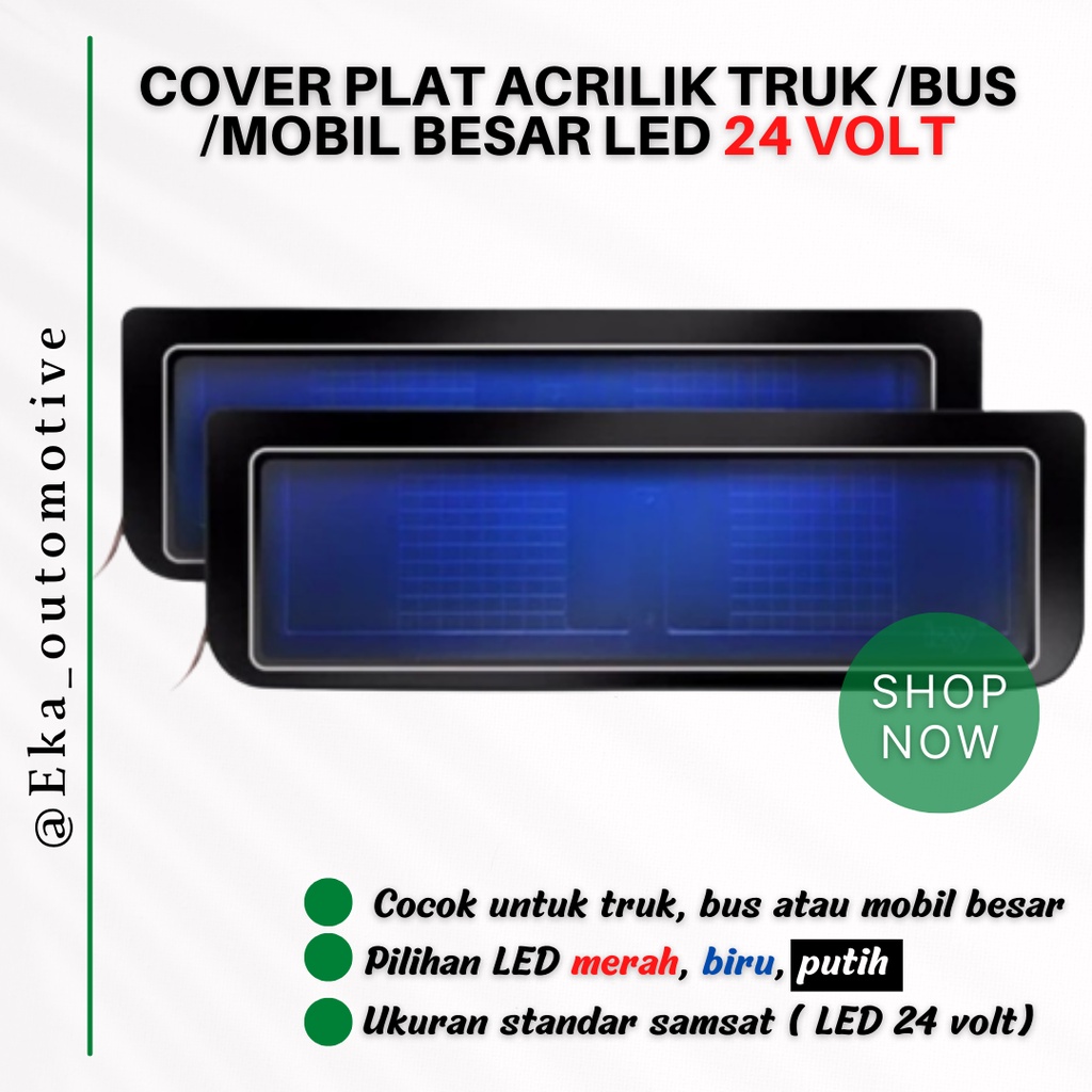 COVER PLAT ACRILIK LED TRUK BUS 24 VOLT