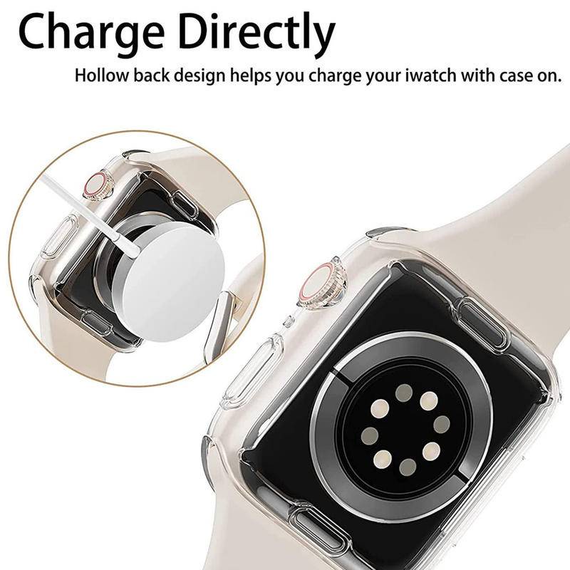 Cover Pelindung Layar + Bumper Untuk Apple Watch Seri 7 6 5 4 3 2 1 SE 38 40 41 42 44 45mm