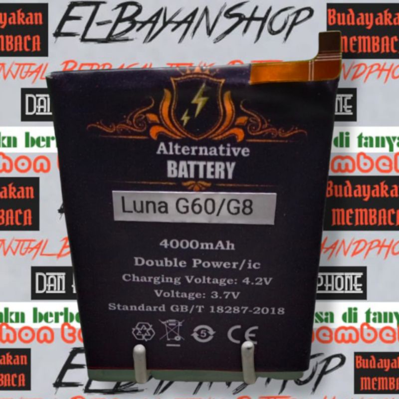 Batrai Luna G60 Batre Alternatif Luna G8 Batre Modif Baterai Persamaan Battery