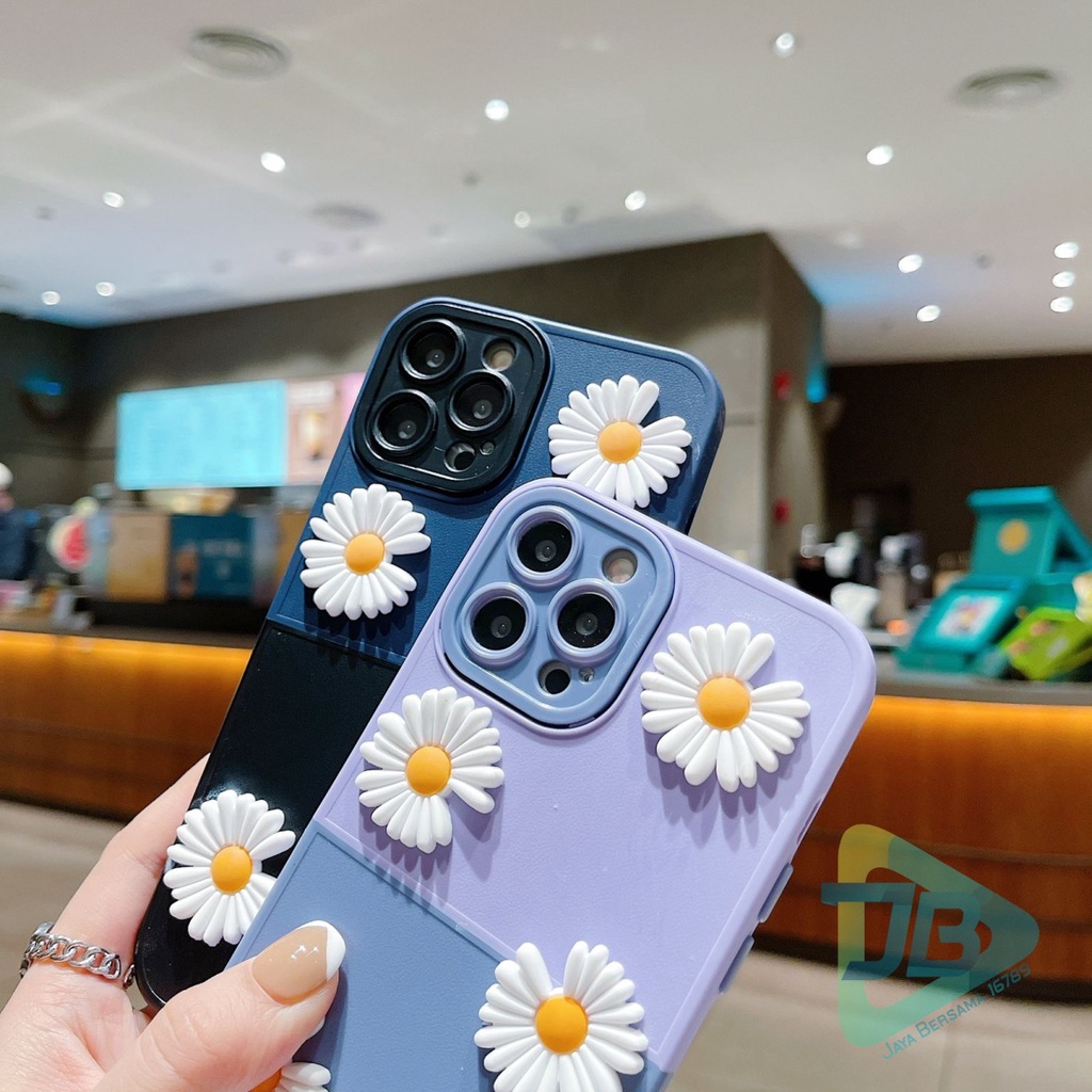 CASE FYP 2IN1 BUNGA DAISY 3D FOR ALL TYPE HANDPHONE OPPO VIVO SAMSUNG REALME XIAOMI INFINIX IPHONE JB5900