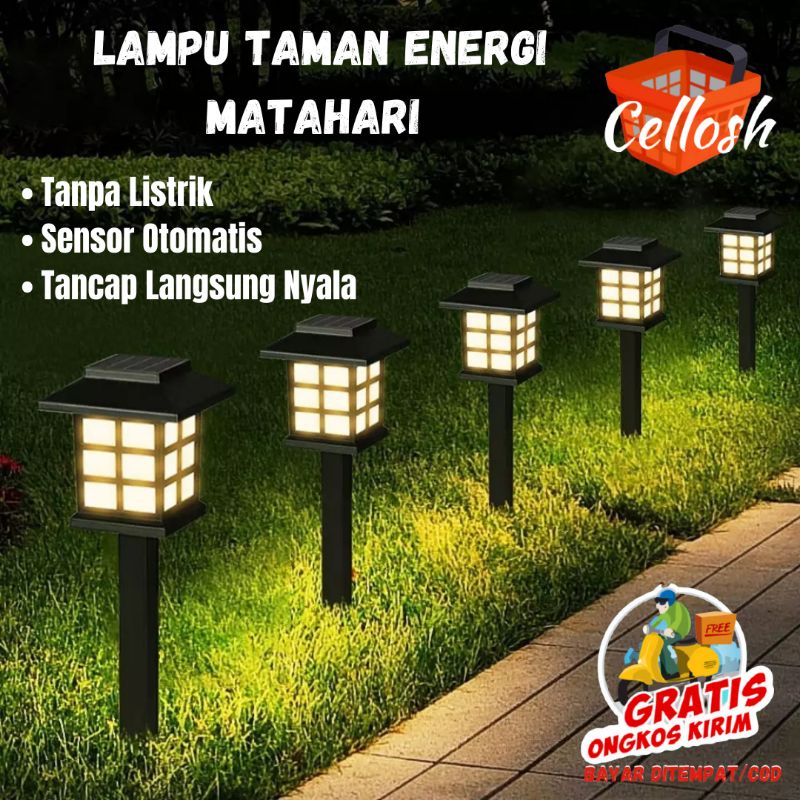 Lampu Taman Tenaga Surya Energi Cahaya Matahari Solar Dekorasi Taman Halaman Kebun Rumah