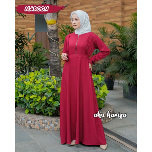 GAMIS NAUZA ORI AKU KARISSA // GAMIS AKUKARISSA // GAMIS POLOS MURAH JEMBER